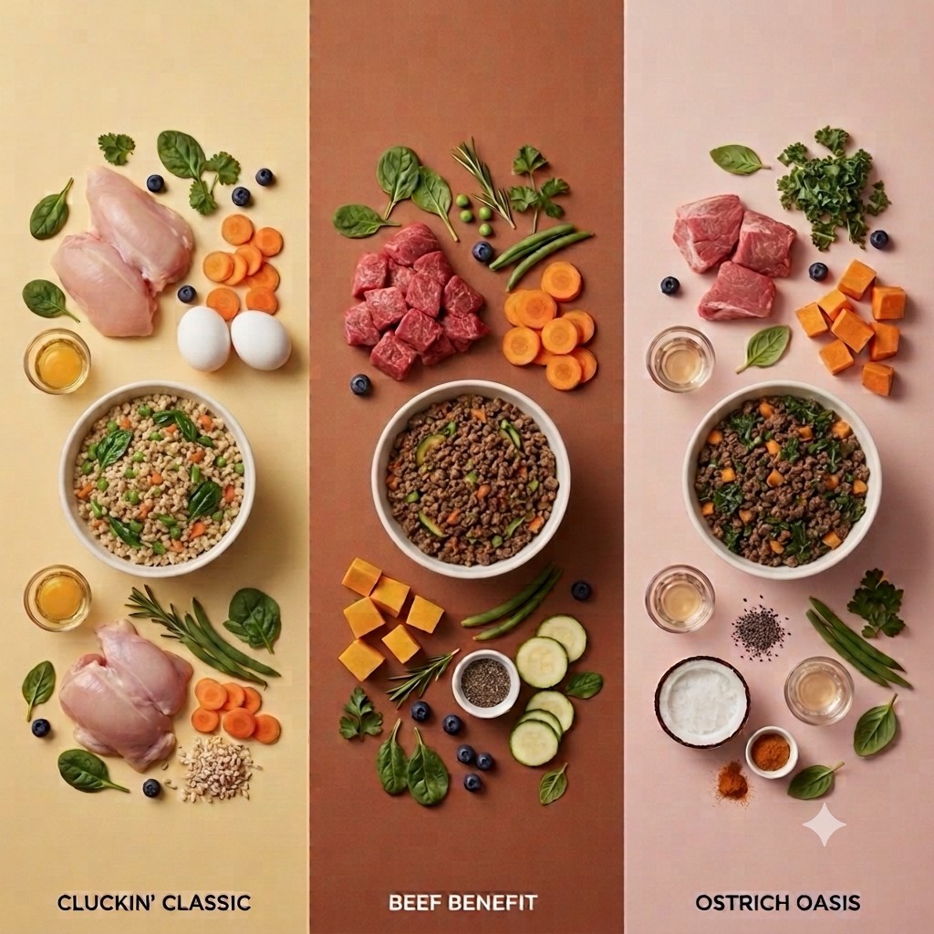 Three meal options